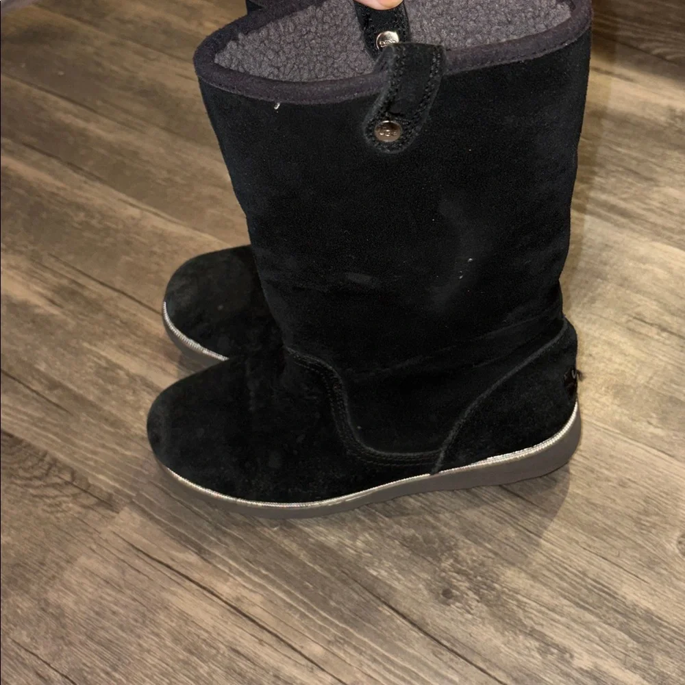 UGG Australia K Callie kids  Black  size 3 Suede Leather Boots
